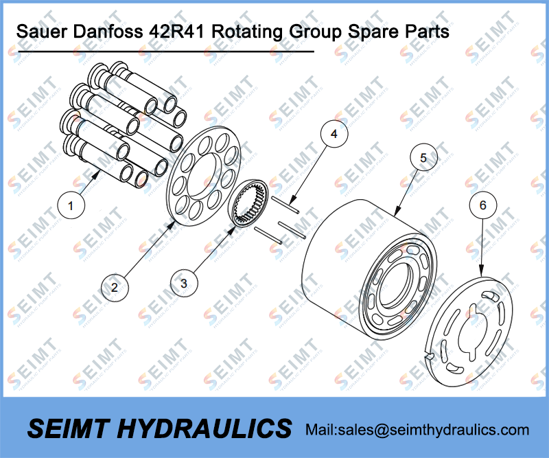 Sauer Danfoss 42R41 Rotating Group Spare Parts