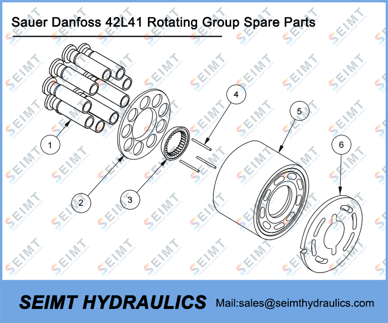 Sauer Danfoss 42L41 Rotating Group Spare Parts